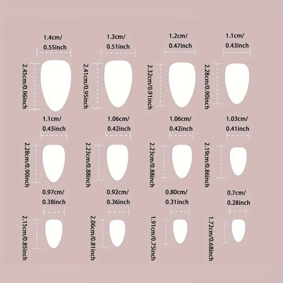 Colorful Heart Almond Medium Press On Nails NWT - Picture 4 of 5